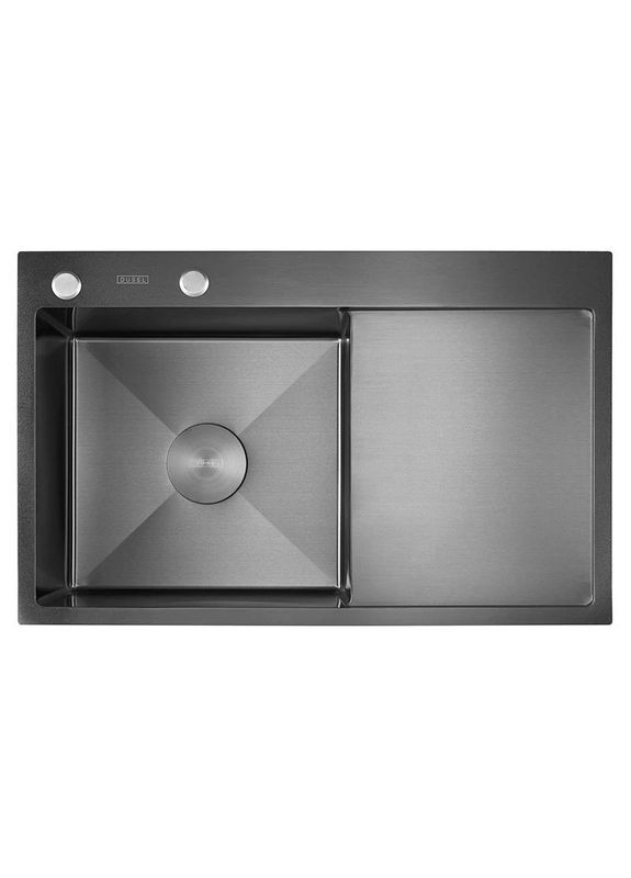 Мийка кухонна з нержавіючої сталі DS50963-2RNB 630*500*230 Right (Nano Black) Dusel (316720462)