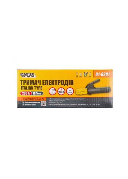 Держатель электродов GM Italian type 200А (81-0201) Mastertool (322705682)