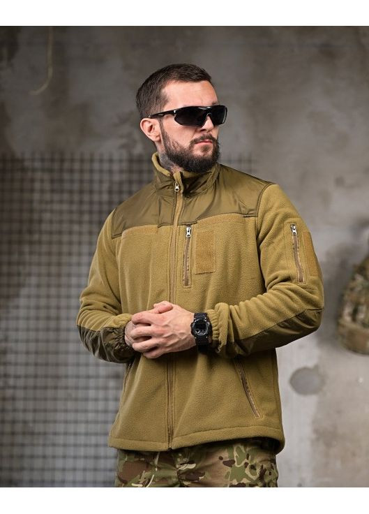 Тактическая мужская демисезонная кофта на флисе койот No Brand (362045743)