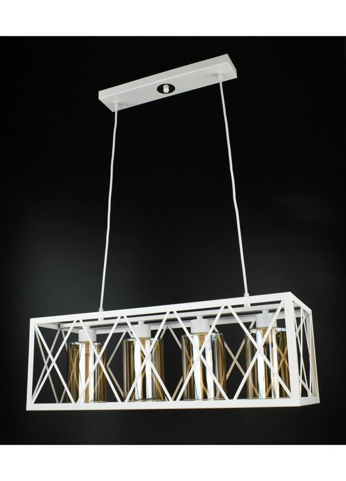 Люстра подвесная LOFT на 4 лампочки 26954 Белый 40-100х25х63 см. Sunnysky (324395704)