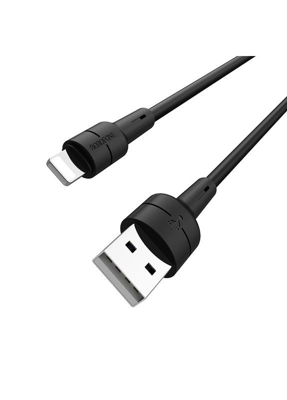 Кабель для зарядки Lightning Apple BX30 |1м| Чорний Borofone (337350424)