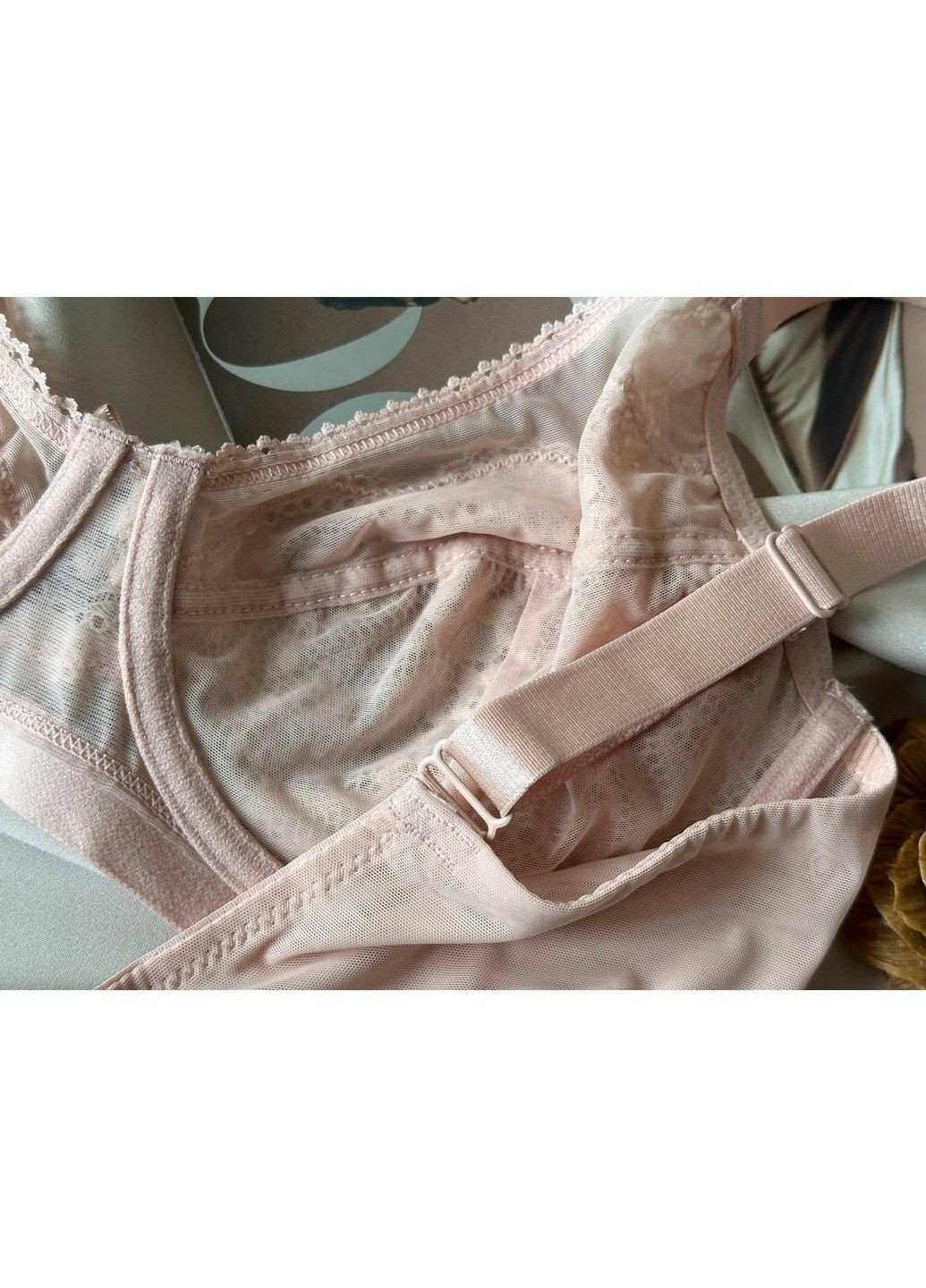 Пудровий ліфчик без поролону на 3 розмір пудра Acousma