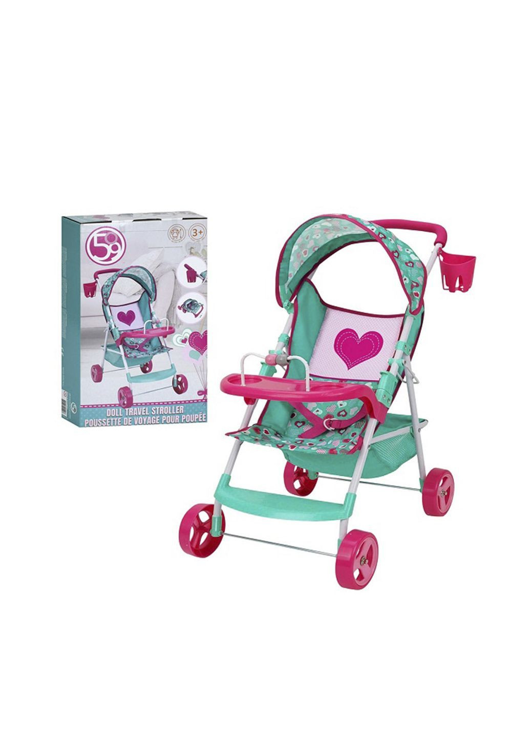Коляска для ляльки колір різнокольоровий ЦБ-00287652 No Brand (368152652)