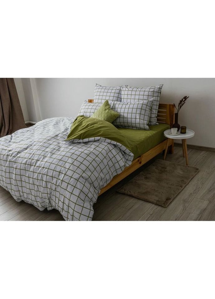 Постельное белье двуспальное Olive Check 2-01691-25143 180х215 см ТЕП (336328387)