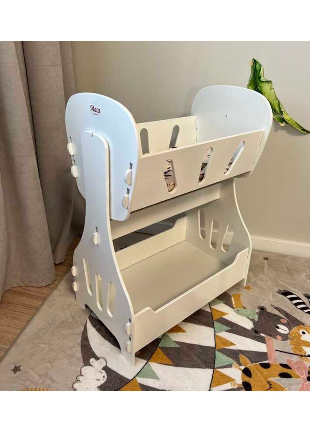 Кровачка для кукол качалка, двоярусна №8005 (1) біла "МАСЯ" в коробці Мася (305822874)