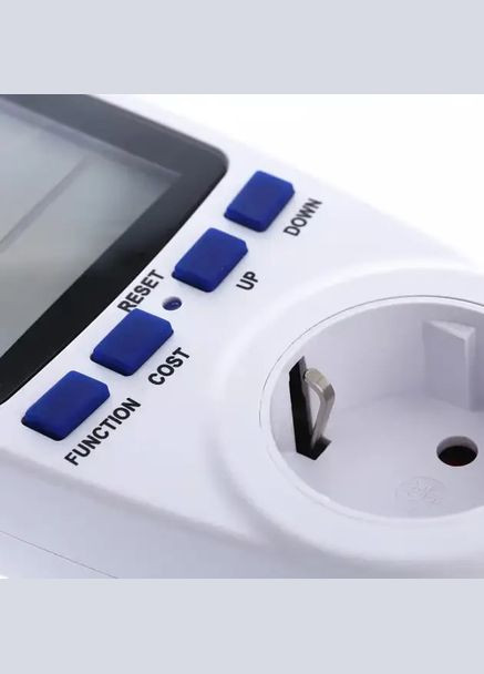 Энергометр, ваттметр, вольтметр, амперметр, измеритель мощности, CAT-II с функцией настройки стоимости и время, белый China (325877816)