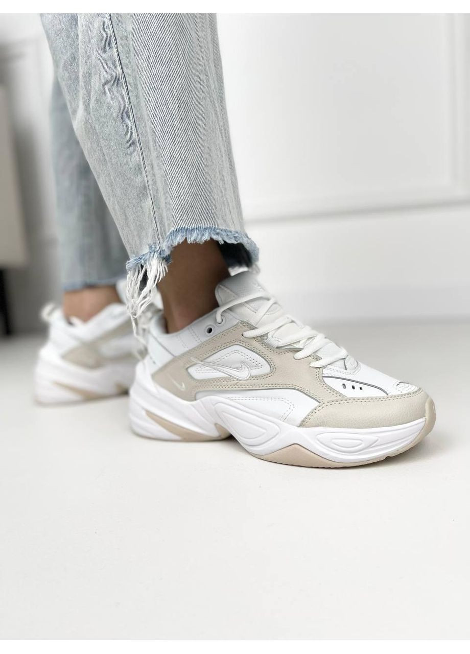 КРОССОВКИ ЖЕНСКИЕ NIKE M2K TEKNO SUMMIT WHITE НАЙК М2К ТЕКНО No Brand бежевые демисезоны (367171328)