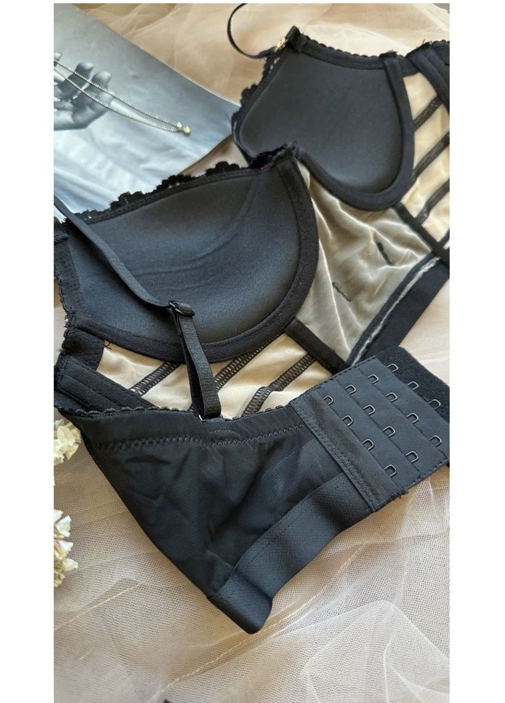 Черный комплект белья Mandhari