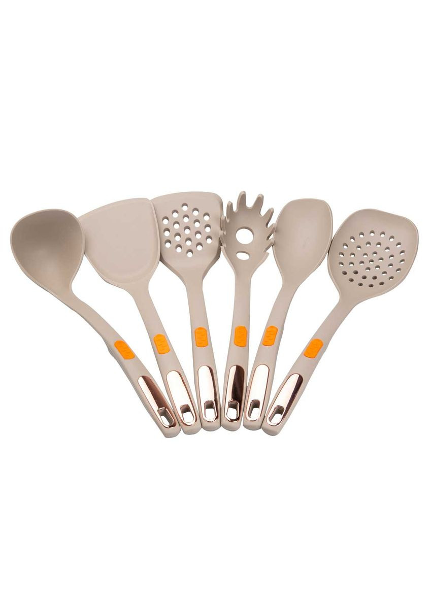 Набор кухонных принадлежностей на подставке 6 штук, серый TS Kitchen (347312371)