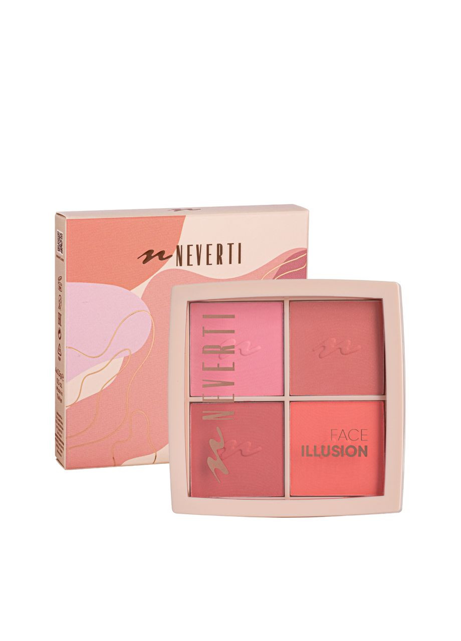Палітра рум'ян Illusion Blush 4 відтінки (NP207) Neverti (330128419)