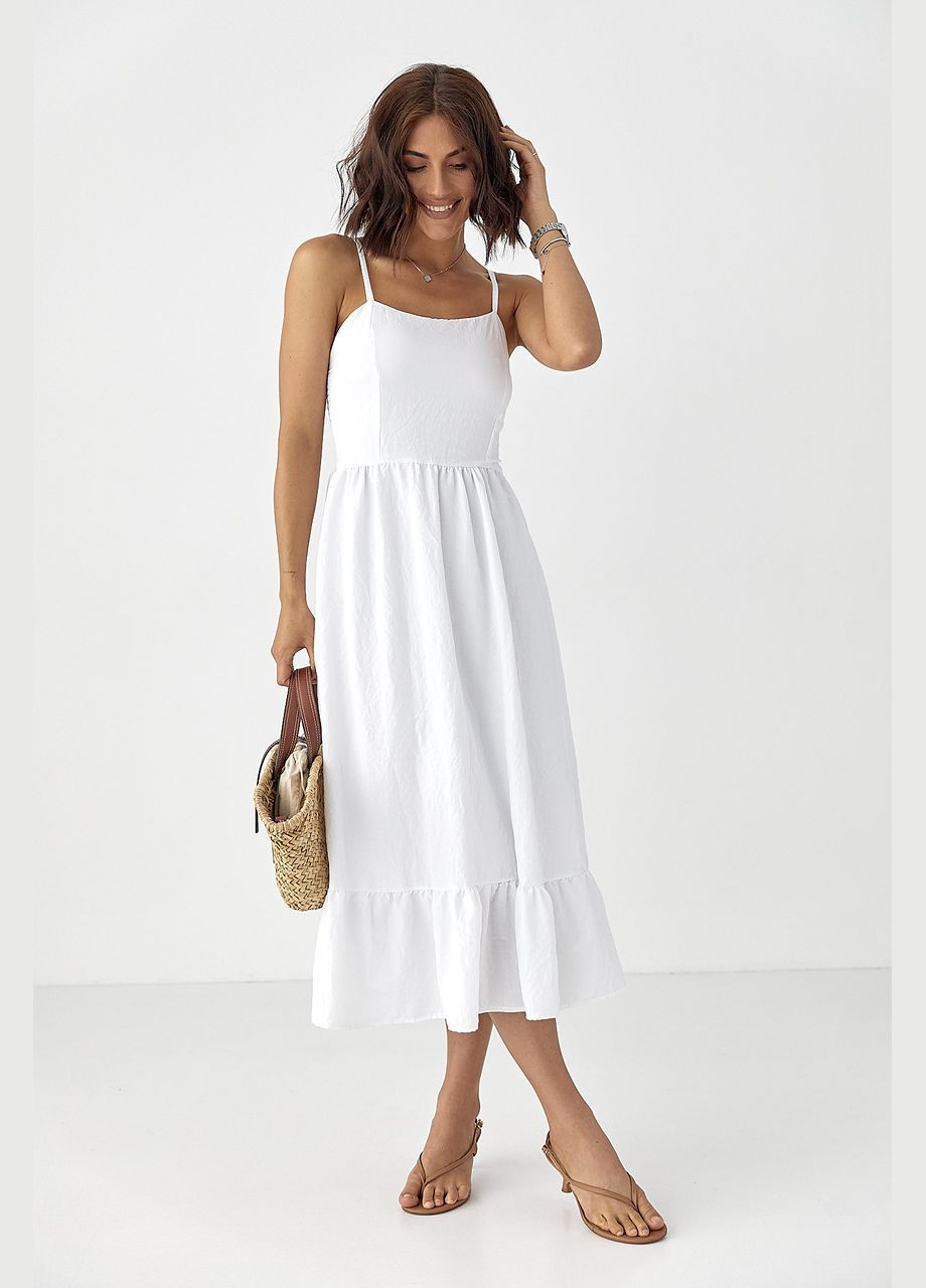 Сарафан на бретелях із воланом Lurex (335400993)