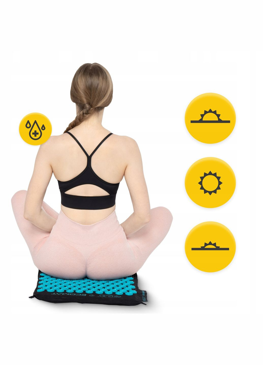 Коврик акупунктурный с подушкой Eco Mat Аппликатор Кузнецова Black/Blue () 4FIZJO P-5907739316684 (275653877)