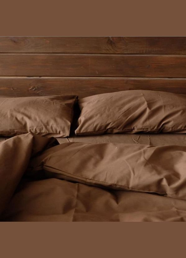 Комплект постільної білизни Односпальний коричневий No Brand (324832288)