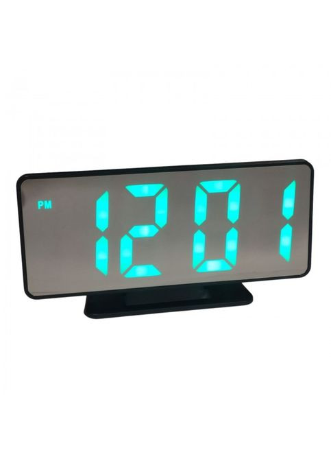 Зеркальные электронные LED-часы 52865 Хамелеон с будильником и термометром – стильный гаджет для дома и офиса No Brand (335877547)