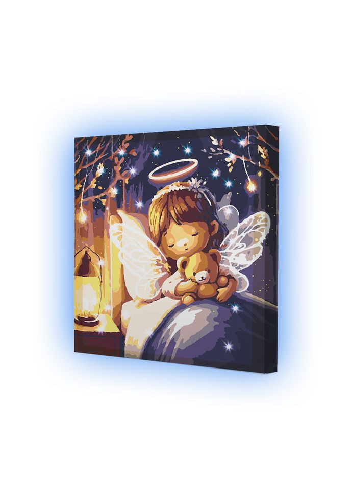 Картина со светодиодной подсветкой по номерам Ночной огонек 25x25 см (ГР1-014) Riviera Blanca (303136287)