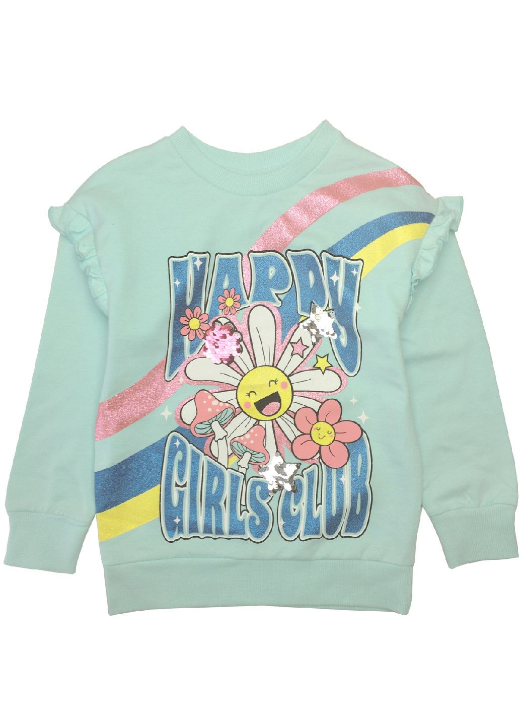 Infinity kids світшот малюнок бірюзовий повсякденний трикотаж