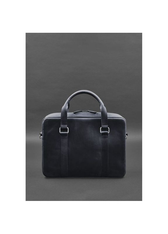 Сумка мужская кожаная через плечо для ноутбука и документов синяя Crazy horse BlankNote (302008078)