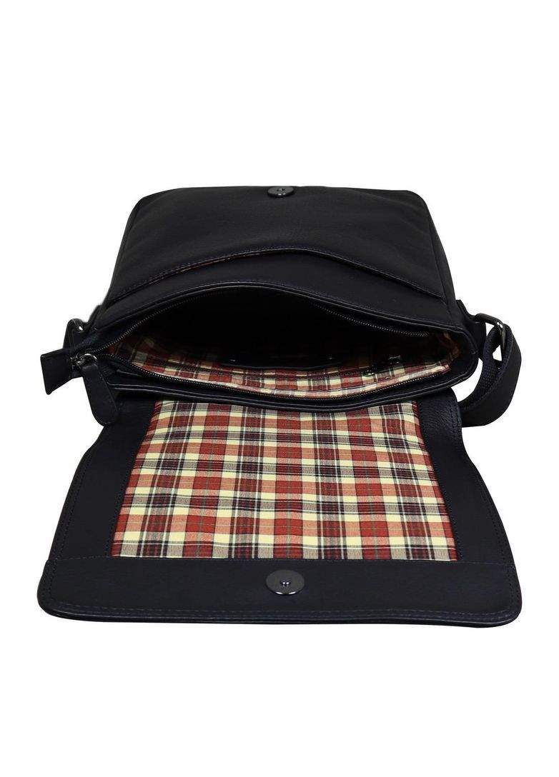 Кожаная сумка через плечо в черном цвете RoyalBag R-3161A (282844619)