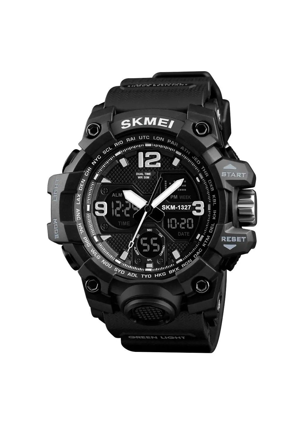 Чоловічий спортивний годинник 1327 Hamlet (Чорний) Skmei (314483710)