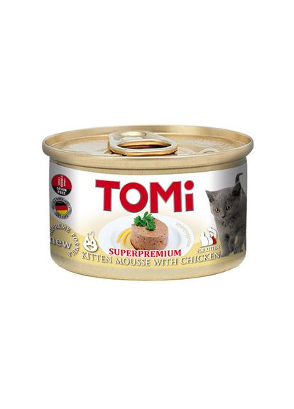 Консервы для котят For Kitten with Chicken мусс 0.085 г (4003024166529) TOMI (279561083)