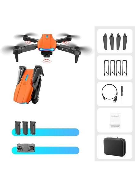 Квадрокоптер CWa К3 E99 Pro – дрон з 4K та HD камерами до 30 хв з кейсом Orange (11450455) No Brand (330778574)