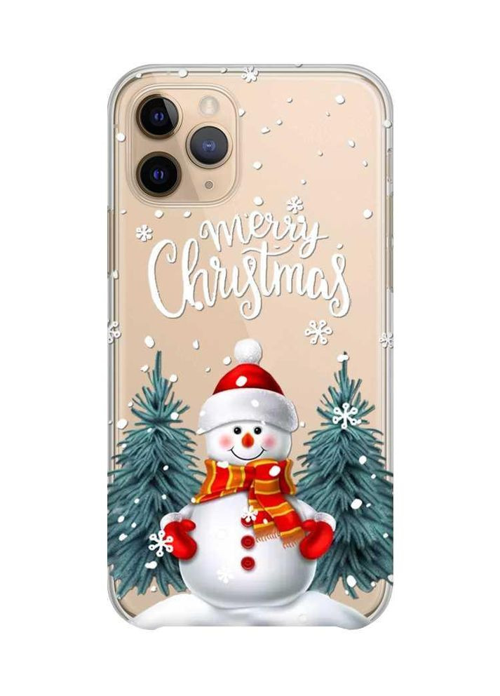 Прозорий чохол на Apple iPhone 11 Pro (5,8) Сніговик (новорічний принт 152) Creative (362964945)