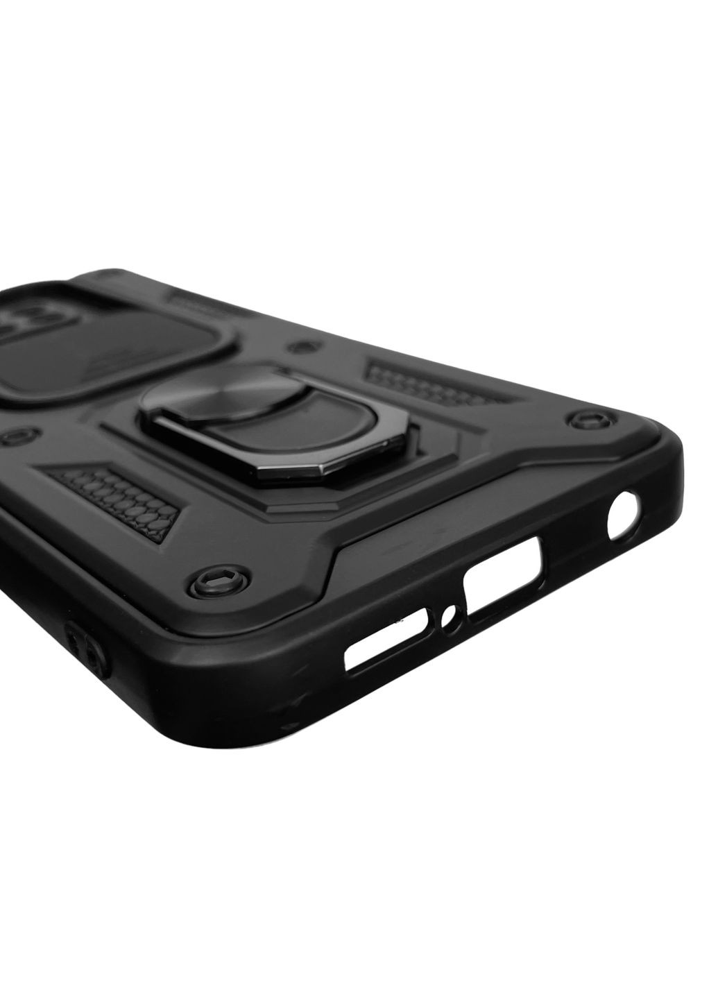 Чохол для Redmi Note 9 Pro броньований з кільцем підставкою зі шторкою на сяомі редмі нот 9 про чорний rg1 Xiaomi (366019386)