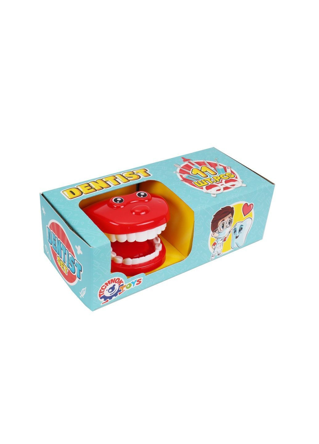 Детский игровой набор Юный стоматолог с моделью челюсти на 11 предметов в коробке Комбинированный (4477026129) ТехноК (373006102)