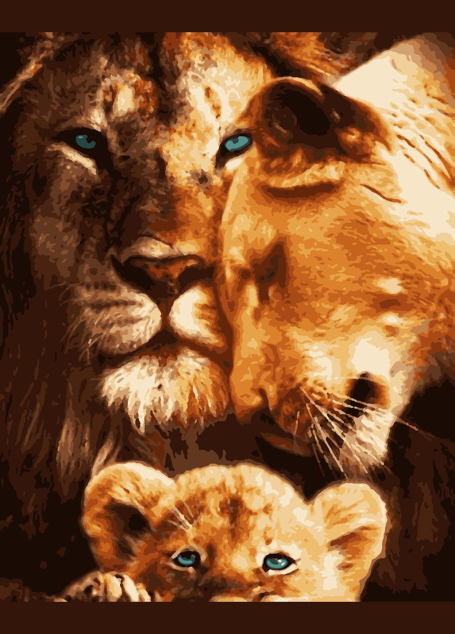 Картина за номерами Сім'я левів 40 х 50 PN3999 Artissimo (348359458)