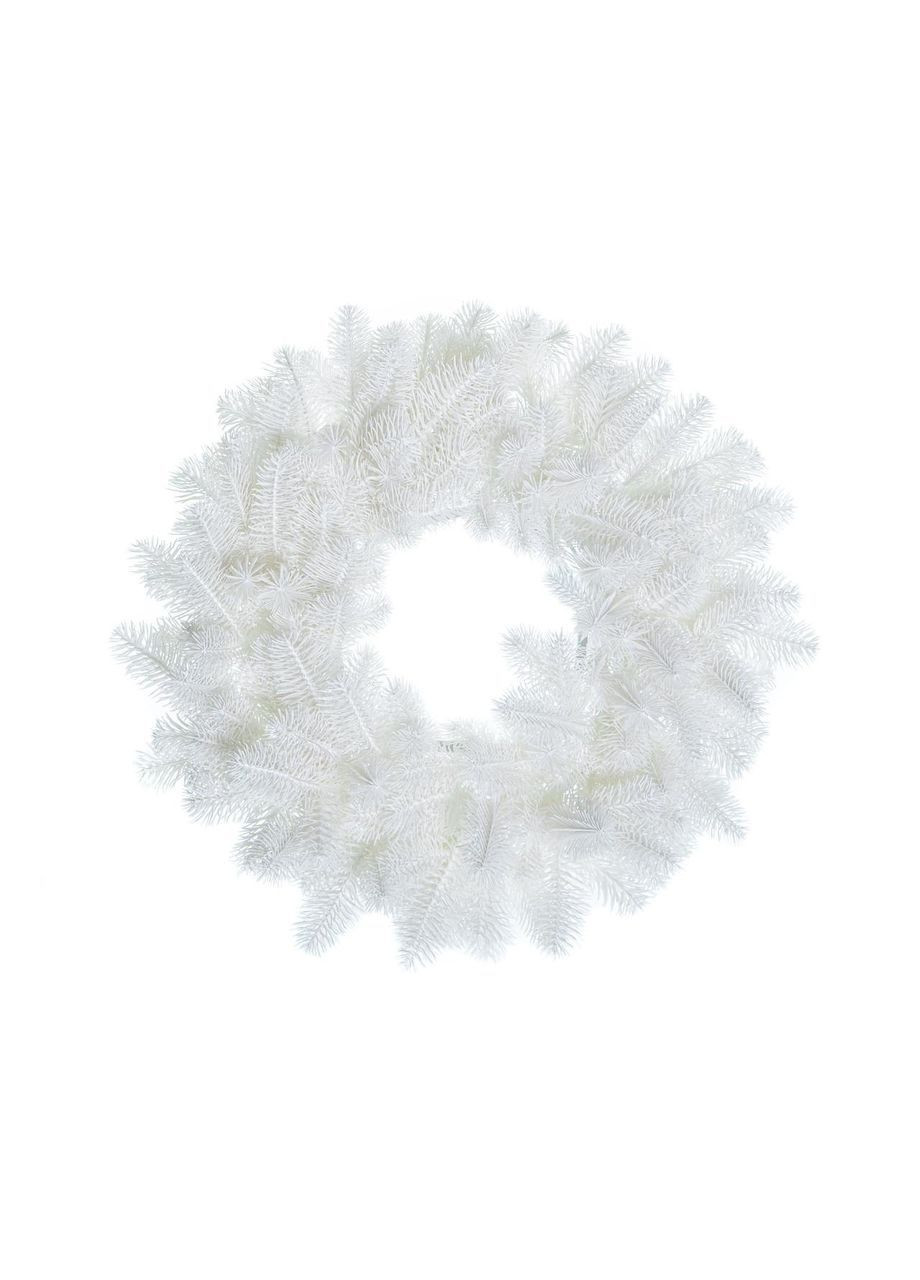 Вінок новорічний різдвяний Premium з литої хвої d-45 см Білий від LOFTerno No Brand (370161602)