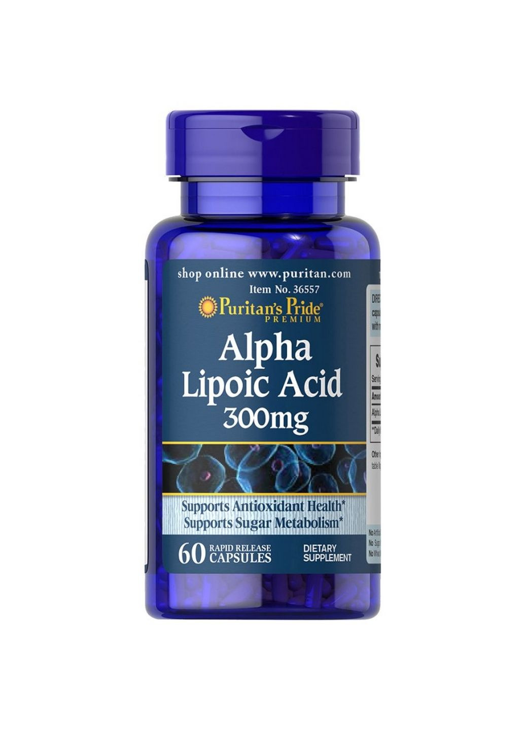 Натуральна добавка Alpha Lipoic Acid 300 mg, 60 капсул Puritans Pride (296260200)