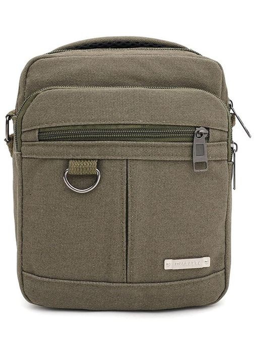 Сумка планшет через плече текстильна чоловіча для документів та для телефону маленька Зелений 40238 Monsen (361348702)