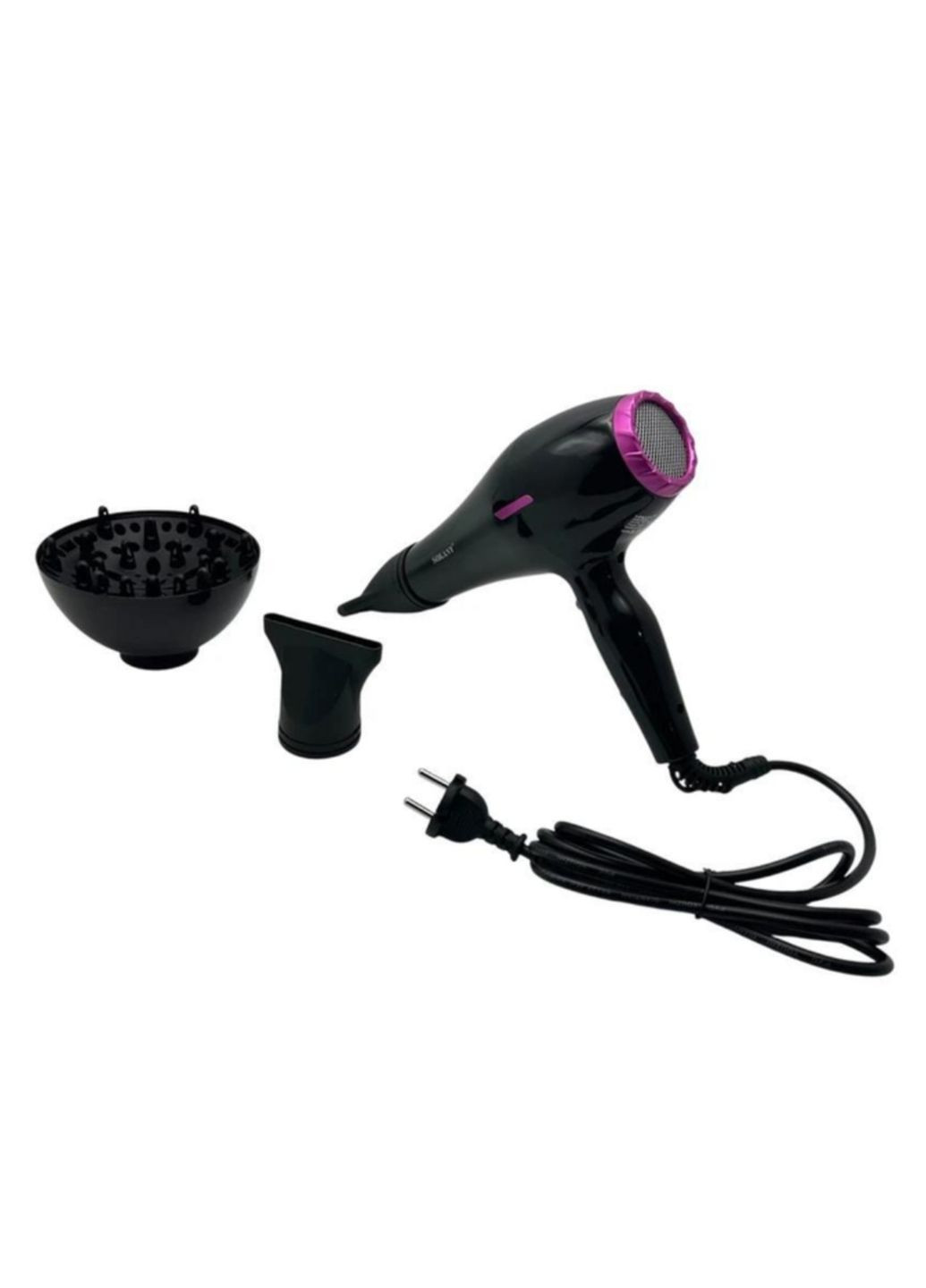 Фен для сушіння волосся Sokany SK-14002 концентратор дифузор 2 швидкості 2 режими роботи Чорний 2400 Вт No Brand (345701957)