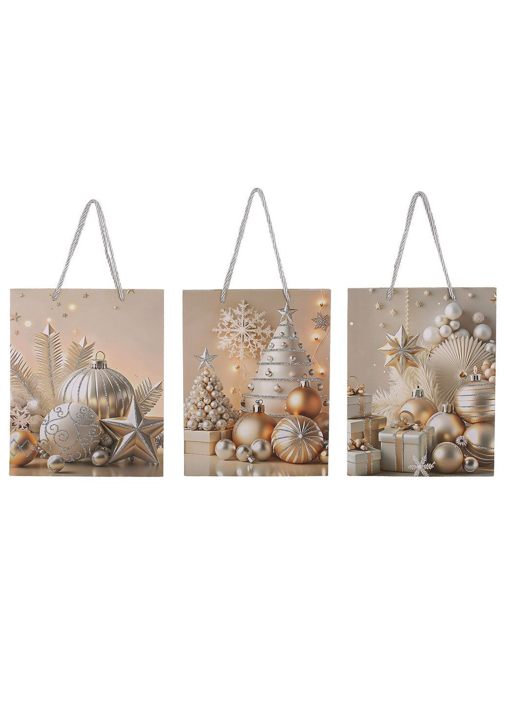 Подарочный пакет с новогодним принтом 18*23*8см (стоимость за 1 шт) Home Decor (362562215)