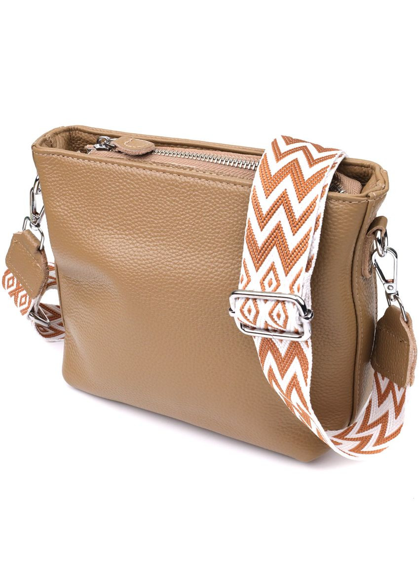 Жіноча шкіряна сумка на плече для повсякденного носіння 22912 Бежевий Vintage (349442760)