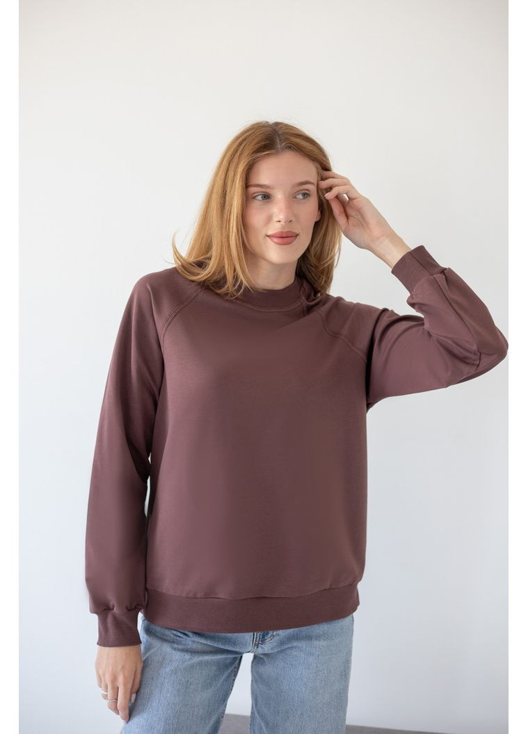 Коричневый свитшот женский 09-4180-95 темно-бирюзовый Авекстекс (352473569)