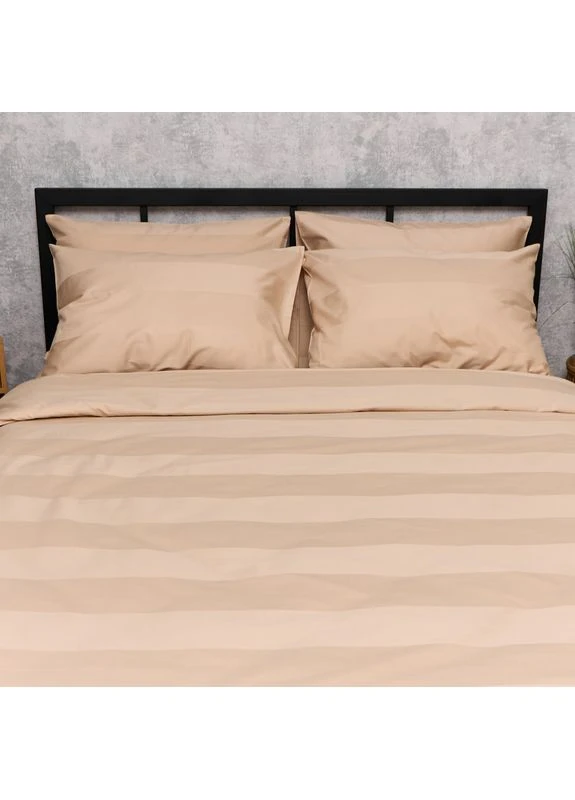 Комплект постельного белья Satin Stripe Полуторный 143х210 наволочки 4х50х70 (MS-820016888) Moon&Star Cream Latte (400230523)
