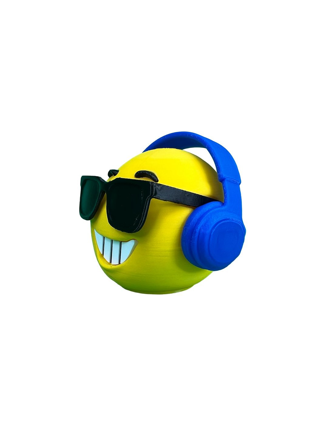 Іграшка "Palla Galla Смайл" з серії Italian Brainrot жовтий, з синіми навушниками, висота 8 см (PIG10039) DrukHouse3D (352166154)