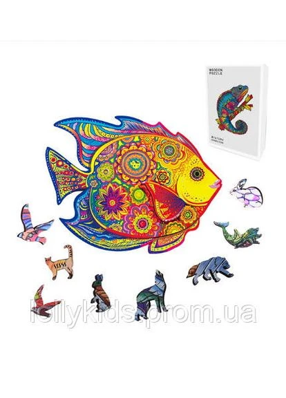 Пазли дерев'яні "Риба", 175 елементів, кор. 22*19*6см (72шт) A-Toys (392080669)
