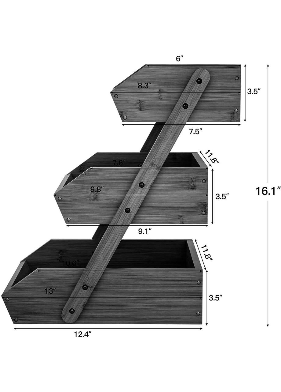 Стелаж для овочів і фруктів з дерева Рошип бланже (ЯХТ-002401) No Brand (327845050)