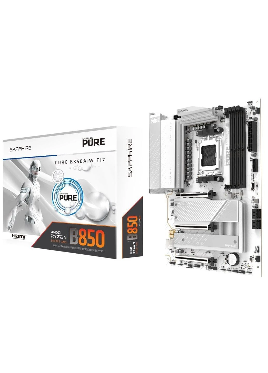 Материнская плата B850A Pure WiFi Socket AM5 Sapphire (390200534)