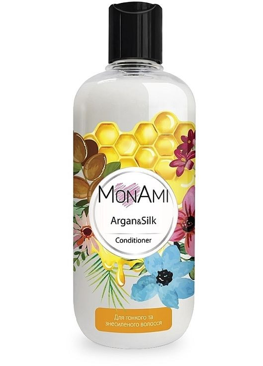 Кондиціонер для ламкого й тонкого волосся Argan & Silk Conditioner 500ml (1338196-7775102) MonAmi (368646315)