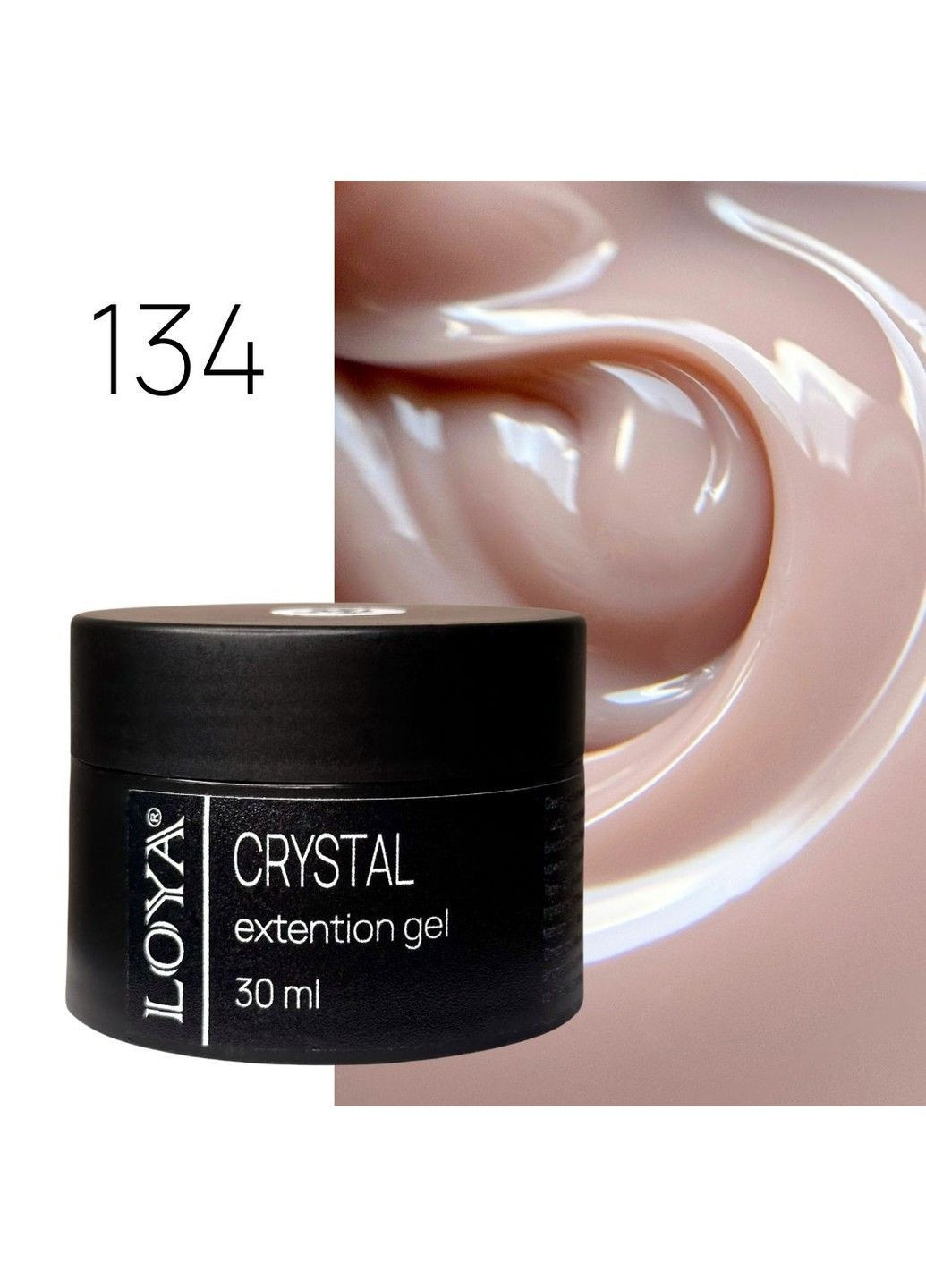 Kонструирующий гель Crystal Builder Gel 134 Без ТРО Карамельный нюд 30 мл Loya (365061609)