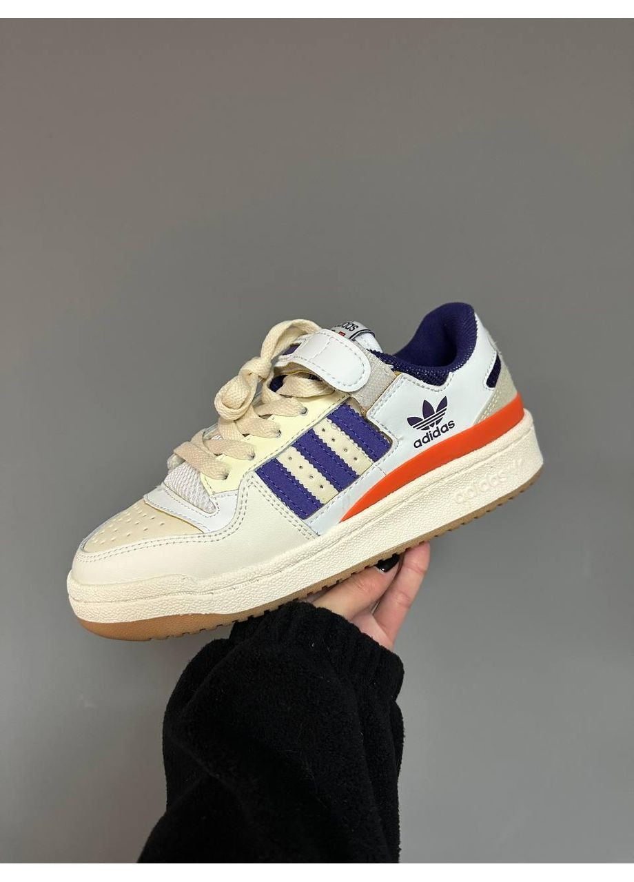 Бежеві Осінні кросівки чоловічі adidas forum low 84 purple orange адідас форум No Brand