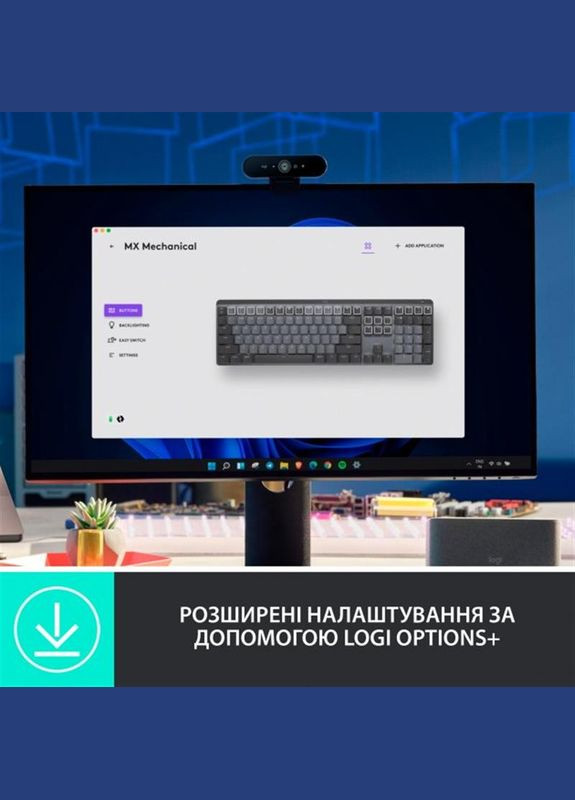 Клавиатура беспроводная MX Mechanical Graphite Clicky (920-010759) Logitech (336957106)