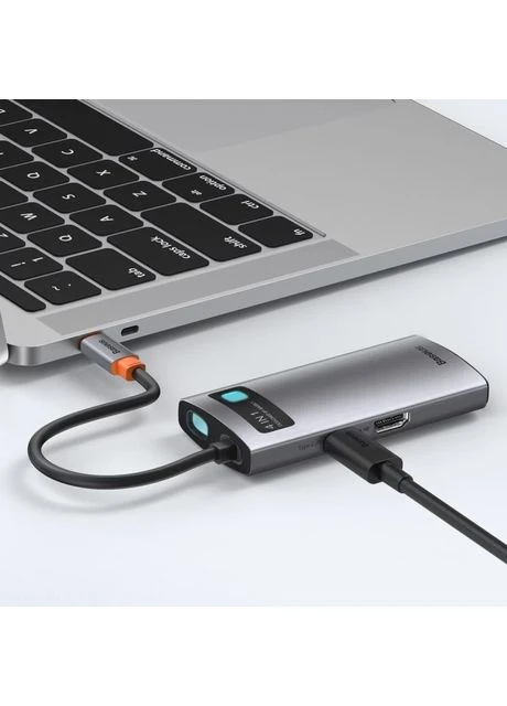 USB-хаб Type-C HUB Docking Station （Type-C to HDMI*1+USB3.0*1+USB2.0*1+PD*1） Baseus Metal Gleam Series 4-in-1 Multifunctional (340278262)