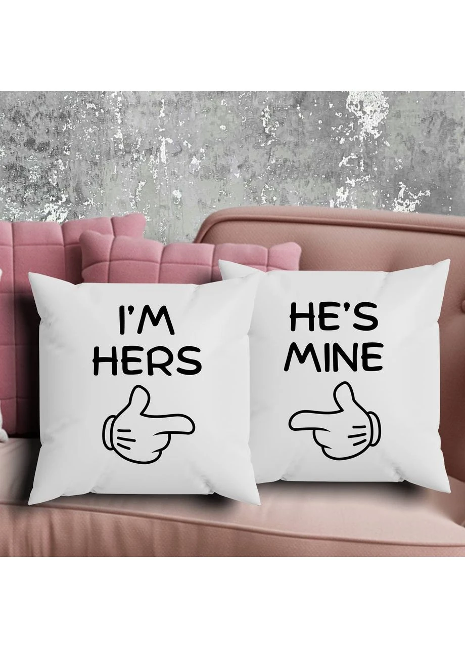 Парні подушки з принтом - I`m hers\He`s mine! Hand Made (366289271)