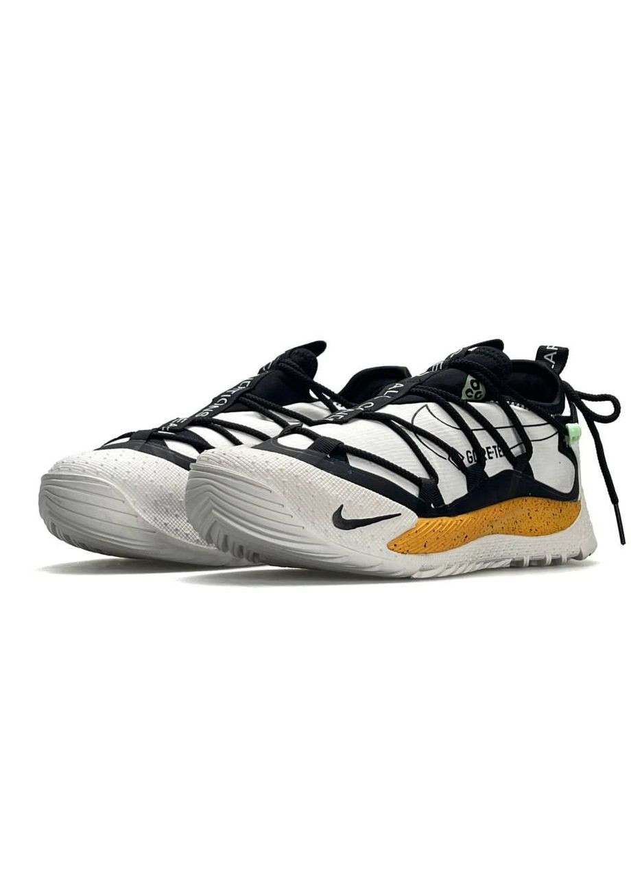 Білі Осінні кросівки чоловічі nike No Brand ACG Terra Antarktik Low GTX White Black Yellow