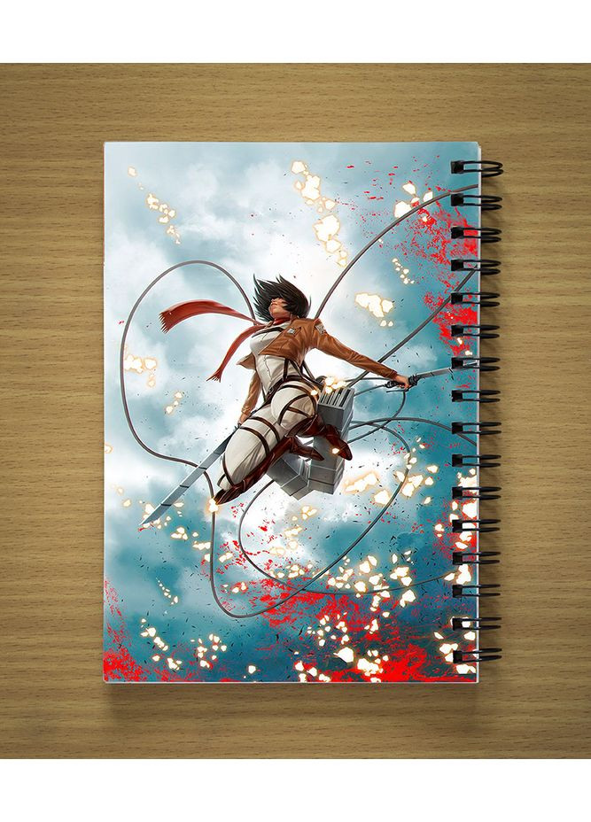 Блокнот Sketchbook Скетчбук с принтом Anime Attack on Titan | Shingeki no Kyojin | Аниме Атака на титанов #01 Kika (360984276)