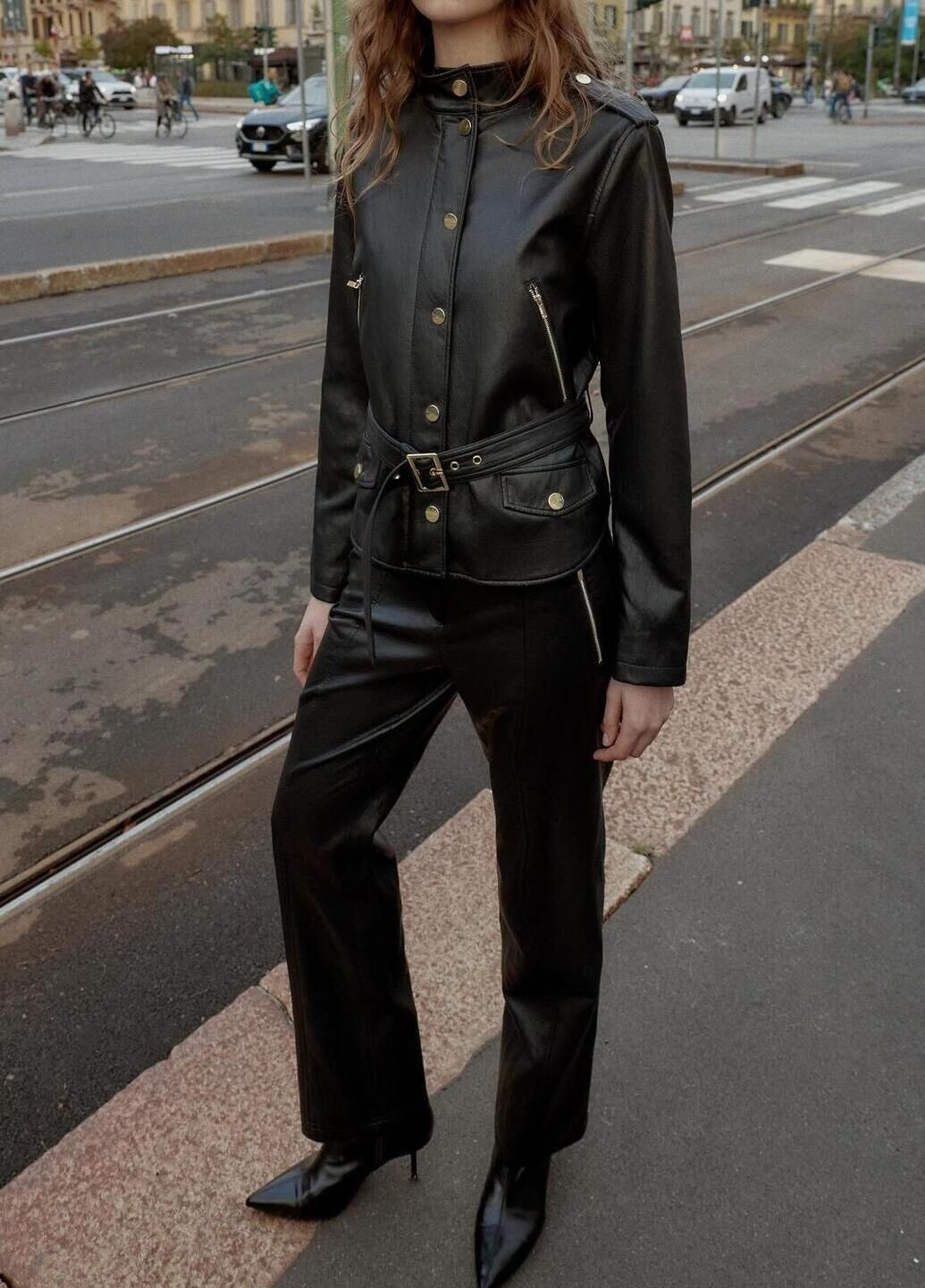 Черная демисезонная куртка Zara